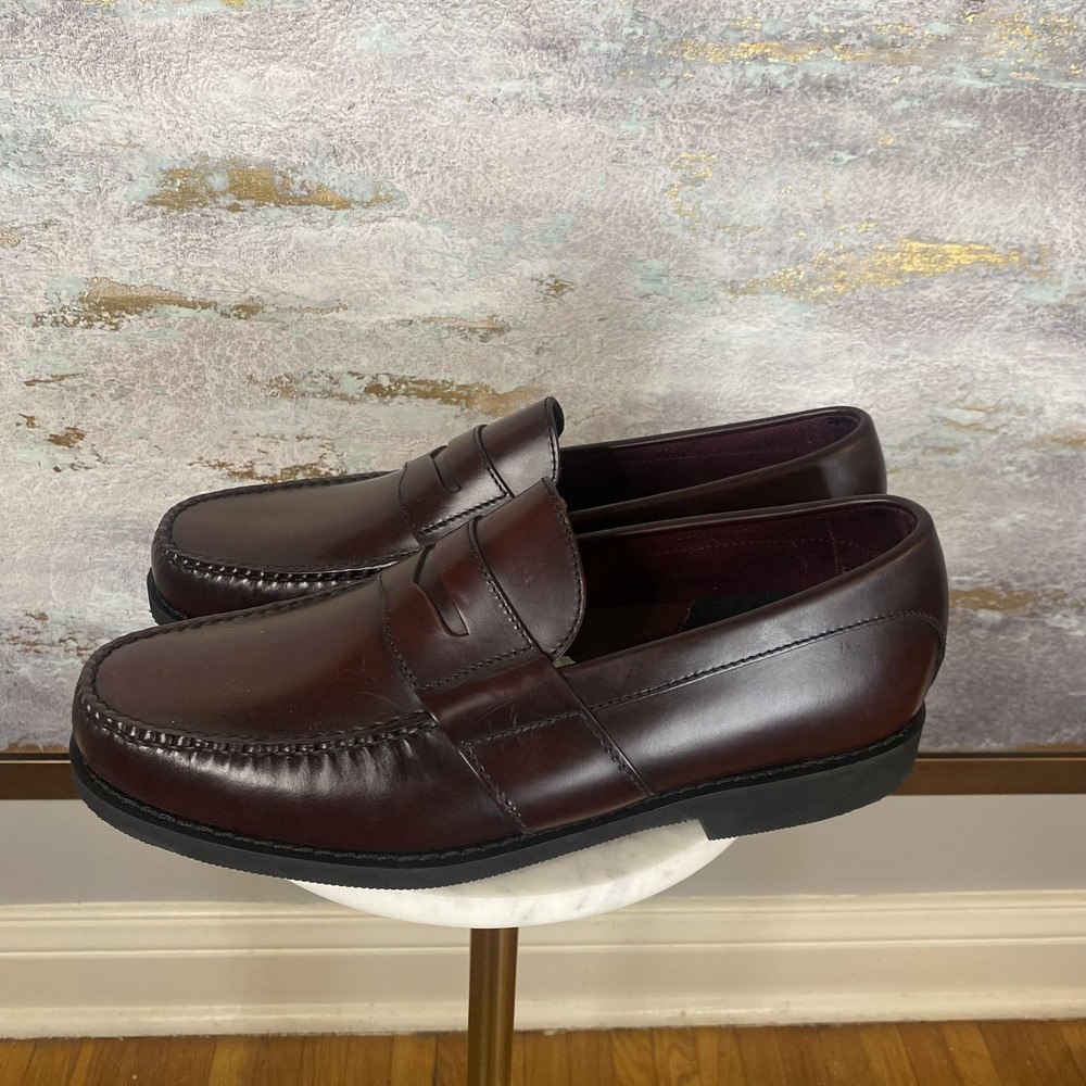 Rockport Shoes Mens Size 12 Brown Leather Penny Loafers Comfort Casual APM 1134E